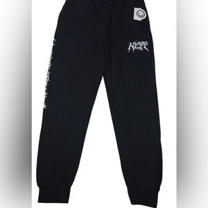 NWT NEFF Unisex Black Graphic “Weird Times” Sweatpants Joggers - Size XL